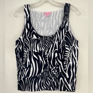 VGUC Lilly Pulitzer zebra sweater tank Medium